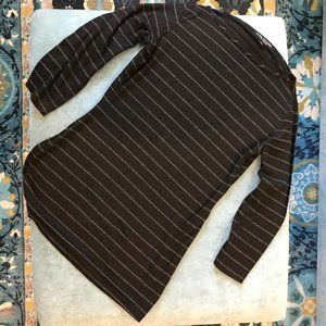 Green Envelope Striped 3/4 Sleeve Tee